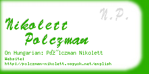 nikolett polczman business card